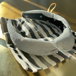 Authentic Lele Sadoughi silver fabric headband